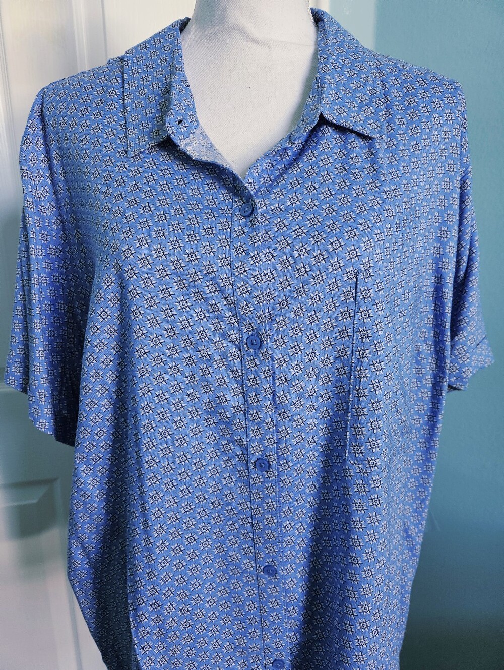 NWT Blue Button-Up Shirt
